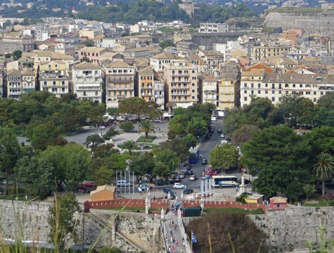 Esplanade in Corfu Greece