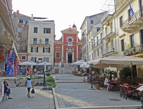 Mitropolis Square in Corfu Square