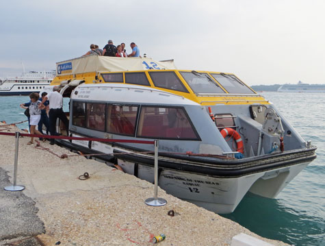 Tender to Corfu from Cruise Ship